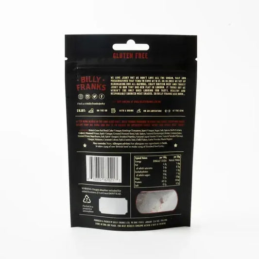 Billy Franks British Beef Jerky Texan BBQ 30g