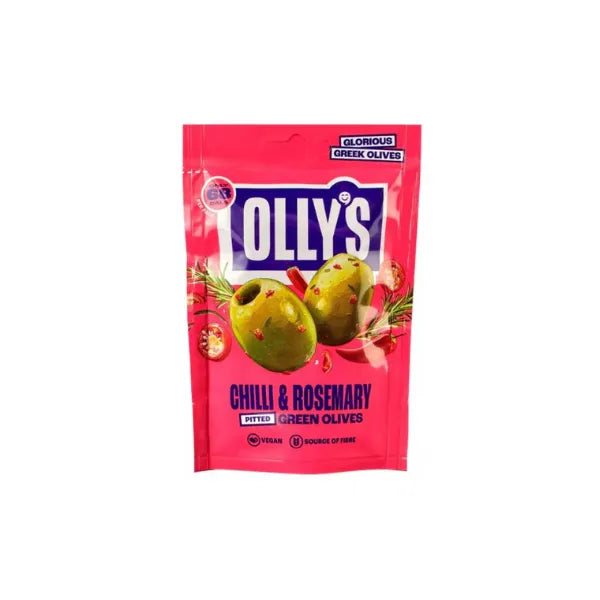 Olly's Olives - Chilli & Rosemary Green Olives 50g