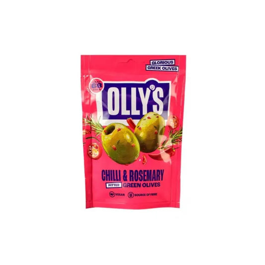 Olly's Olives - Chilli & Rosemary Green Olives 50g