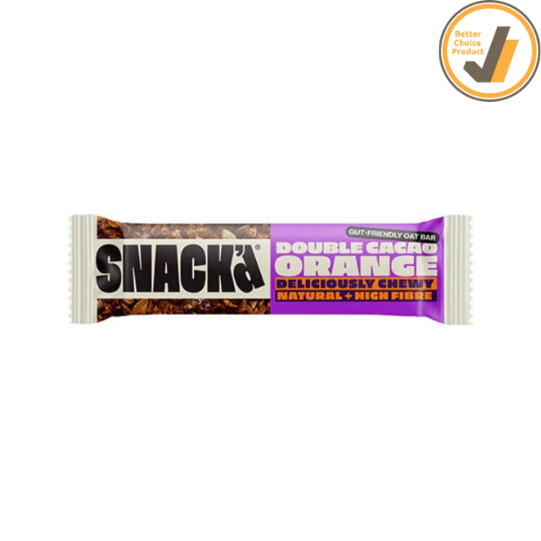 SNACK'D Double Cacao & Orange Oat Bar 42g