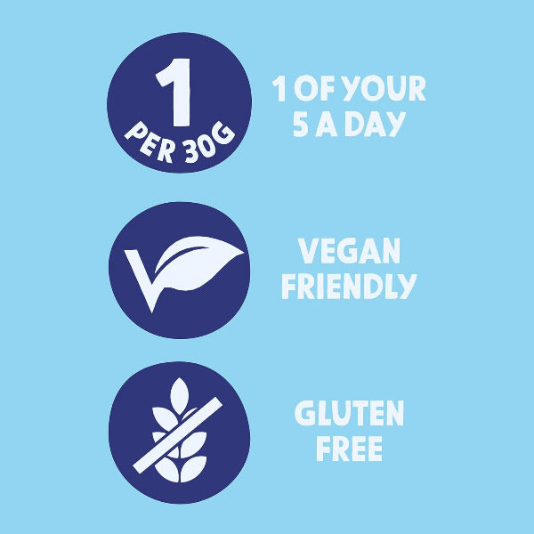 Bear Fruit features set on a blue background with text indicating health and dietary information.