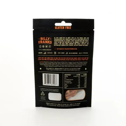 Billy Franks British Turkey Jerky Buffalo Hot Wing 30g