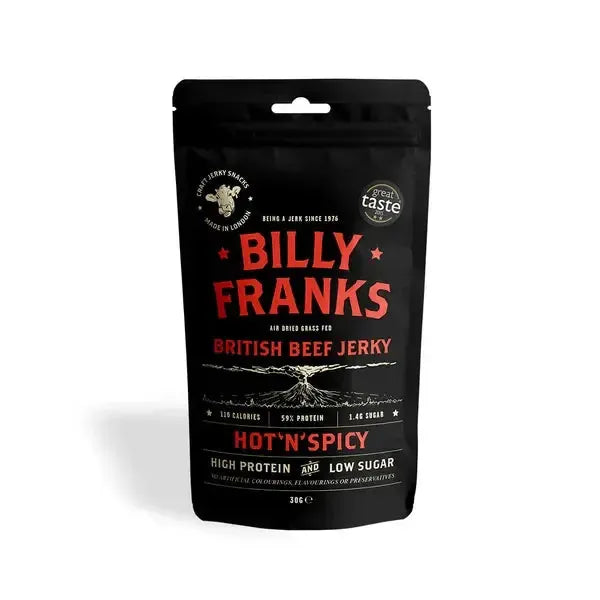 Billy Franks British Beef Jerky Hot n Spicy 30g