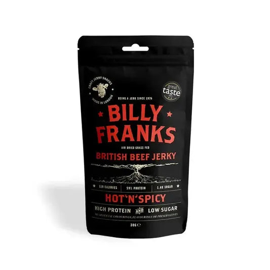 Billy Franks British Beef Jerky Hot n Spicy 30g