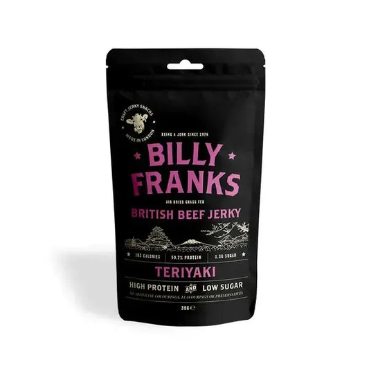 Billy Franks British Beef Jerky Teriyaki 30g x 3