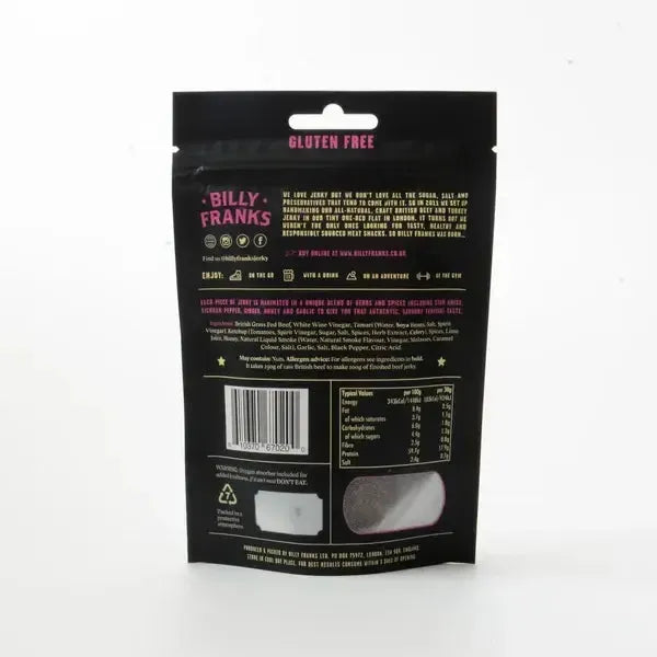 Billy Franks British Beef Jerky Teriyaki 30g x 3