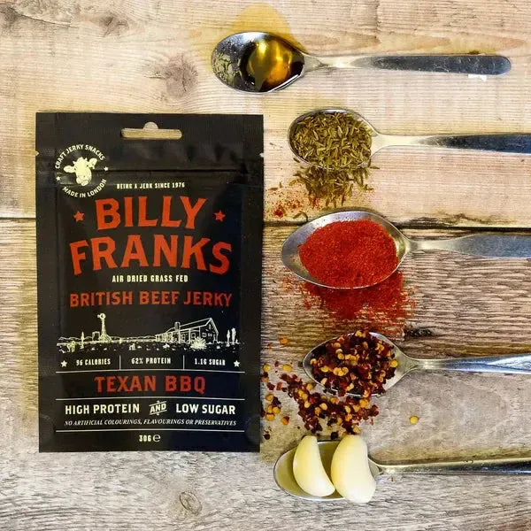 Billy Franks British Beef Jerky Texan BBQ 30g