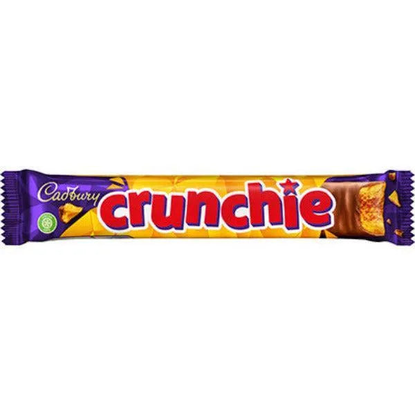 cadbury crunchie bar 45g package on white background
