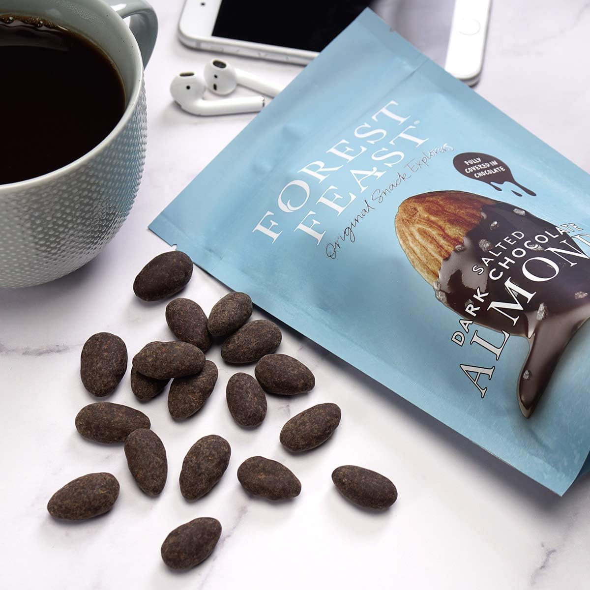 Forest Feast Sea Salted Dark Chocolate Almonds 40g