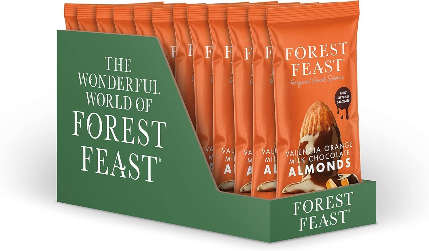 Forest Feast Valencia Orange Milk Chocolate Almonds 40g