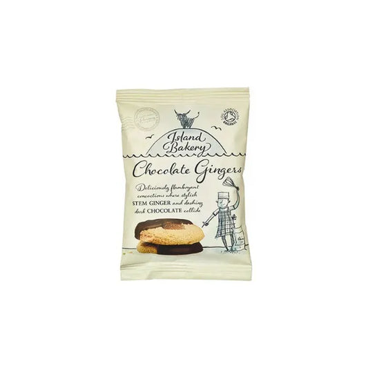 Package of Island Bakery Chocolate Gingers on a white background