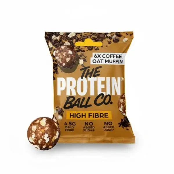 Protein ball package from The Protein Ball Co. with a muffin flavour.